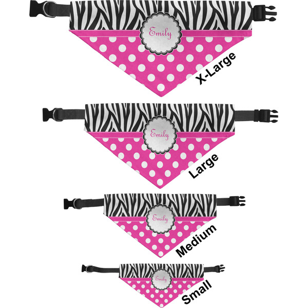 Zebra Print & Polka Dots Pet Bandana Sizes