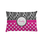 Zebra Print & Polka Dots Pillow Case - Standard (Personalized)