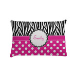 Zebra Print & Polka Dots Pillow Case - Standard (Personalized)