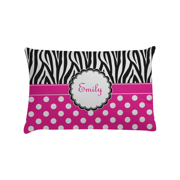 Custom Zebra Print & Polka Dots Pillow Case - Standard (Personalized)