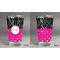 Zebra Print & Polka Dots Pint Glass - Full Fill w Transparency - Approval
