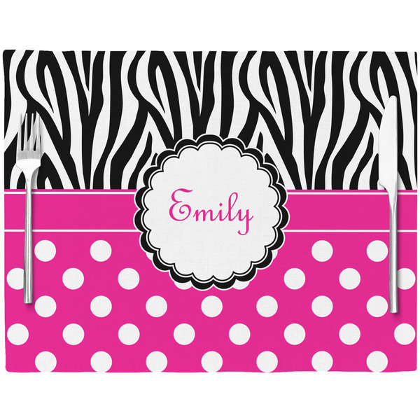 Zebra Print & Polka Dots Placemat with Props