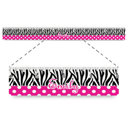 Zebra Print & Polka Dots Plastic Ruler - 12" (Personalized)