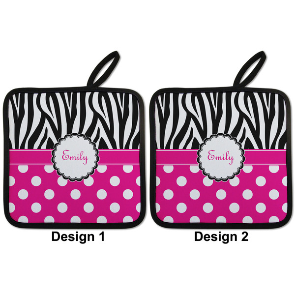 Zebra Print & Polka Dots Pot Holders - Set of 2 APPROVAL