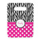Zebra Print & Polka Dots Rectangle Trivet with Handle - FRONT