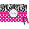 Zebra Print & Polka Dots Rectangular Fridge Magnet (Personalized)