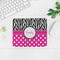 Zebra Print & Polka Dots Rectangular Mouse Pad - LIFESTYLE 2