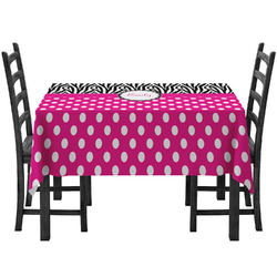 Zebra Print & Polka Dots Tablecloth (Personalized)