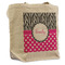 Zebra Print & Polka Dots Reusable Cotton Grocery Bag - Front View