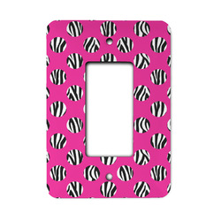 Zebra Print & Polka Dots Rocker Style Light Switch Cover (Personalized)