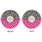 Zebra Print & Polka Dots Round Linen Placemats - APPROVAL (double sided)