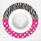 Zebra Print & Polka Dots Round Linen Placemats - LIFESTYLE (single)