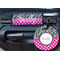 Zebra Print & Polka Dots Round Luggage Tag & Handle Wrap - In Context
