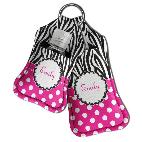 Zebra Print & Polka Dots Sanitizer Holder Keychain - Both in Case (PARENT)