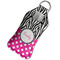 Zebra Print & Polka Dots Sanitizer Holder Keychain - Large in Case