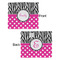 Zebra Print & Polka Dots Security Blanket - Front & Back View