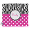 Zebra Print & Polka Dots Security Blanket - Front View