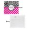 Zebra Print & Polka Dots Security Blanket - Front & White Back View