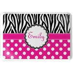 Zebra Print & Polka Dots Serving Tray (Personalized)