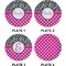 Zebra Print & Polka Dots Set of Appetizer / Dessert Plates (Approval)