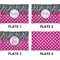 Zebra Print & Polka Dots Set of Rectangular Appetizer / Dessert Plates (Approval)
