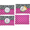 Zebra Print & Polka Dots Set of Rectangular Appetizer / Dessert Plates