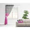 Zebra Print & Polka Dots Sheer Curtain With Window and Rod - in Room Matching Pillow