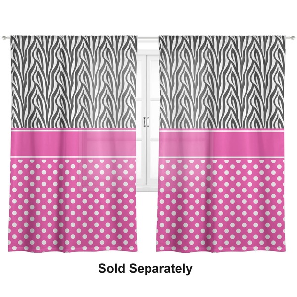 Zebra Print & Polka Dots Sheer Curtains