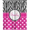 Zebra Print & Polka Dots Shower Curtain 70x90