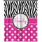 Zebra Print & Polka Dots Extra Long Shower Curtain - 70"x84" (Personalized)
