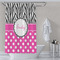 Zebra Print & Polka Dots Shower Curtain Lifestyle