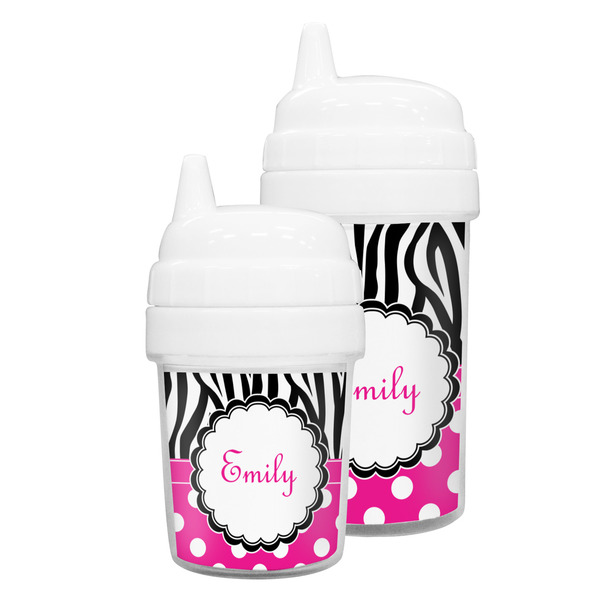 Zebra Print & Polka Dots Sippy Cups
