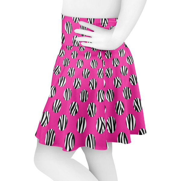 Zebra Print & Polka Dots Skater Skirt - Side
