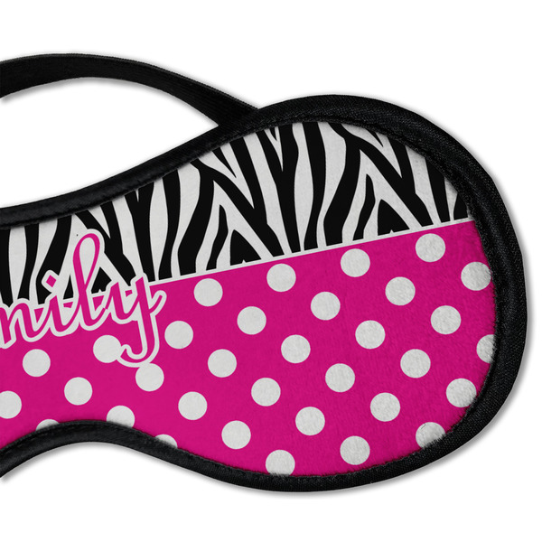 Zebra Print & Polka Dots Sleeping Eye Mask - DETAIL Large