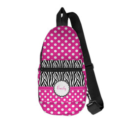 Zebra Print & Polka Dots Sling Bag (Personalized)