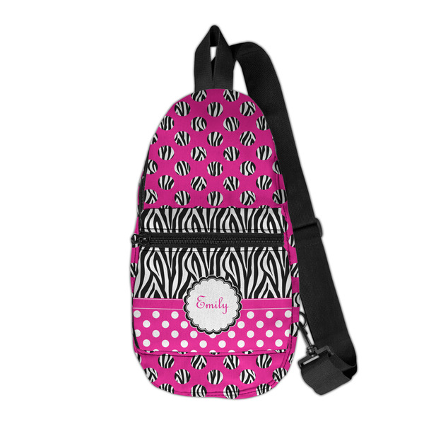 Custom Zebra Print & Polka Dots Sling Bag (Personalized)