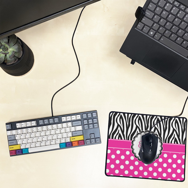 Zebra Print & Polka Dots Small Gaming Mats - LIFESTYLE