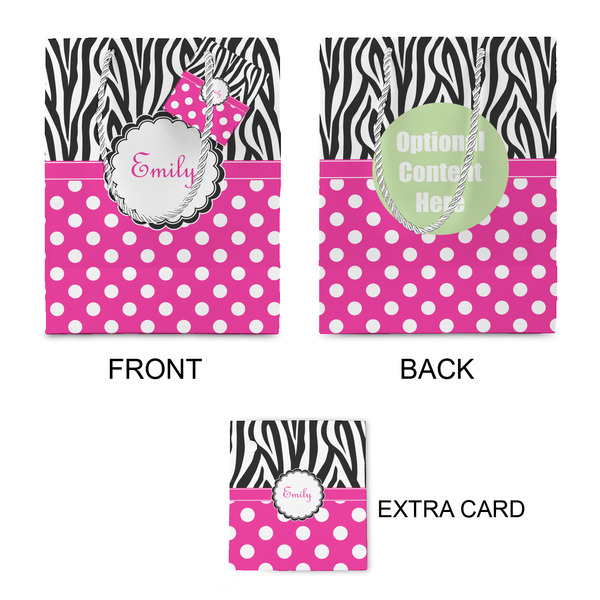 Zebra Print & Polka Dots Small Gift Bag - Approval
