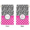 Zebra Print & Polka Dots Small Laundry Bag - Front & Back View