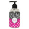 Zebra Print & Polka Dots Plastic Soap / Lotion Dispenser (8 oz - Small - Black) (Personalized)