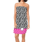 Zebra Print & Polka Dots Spa / Bath Wrap w/ Name or Text
