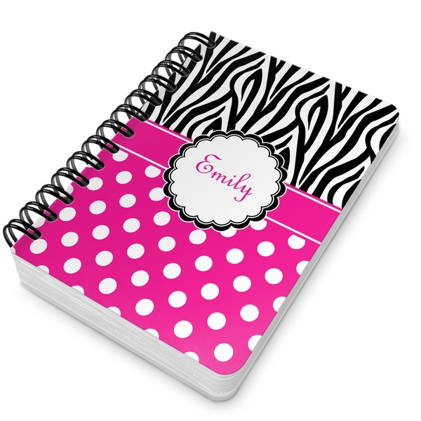 Zebra Print & Polka Dots Spiral Journal 5 x 7 - Main