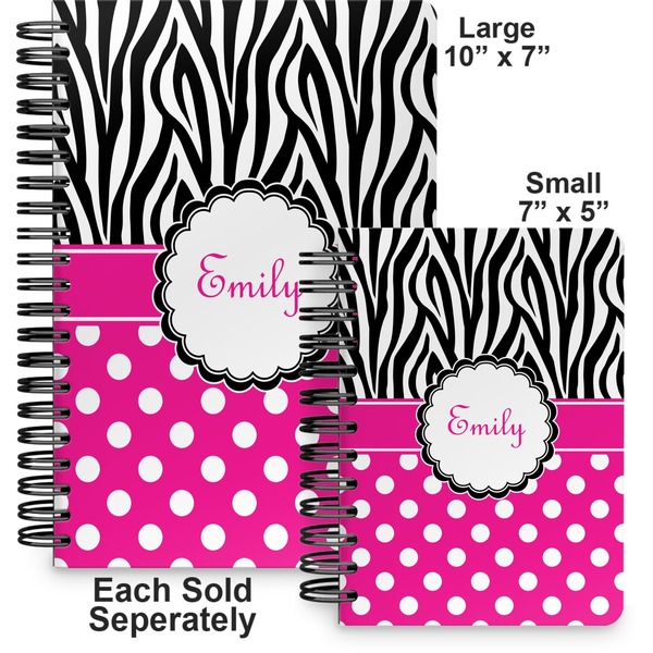 Zebra Print & Polka Dots Spiral Journal - Comparison