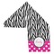Zebra Print & Polka Dots Sports Towel Folded - Both Sides Showing