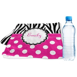 Zebra Print & Polka Dots Sports & Fitness Towel (Personalized)