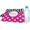 Zebra Print & Polka Dots Sports Towel Folded with Water Bottle