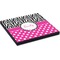 Zebra Print & Polka Dots Square Table Top (Angle Shot)