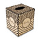 Zebra Print & Polka Dots Square Tissue Box Covers - Wood - Front