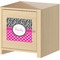 Zebra Print & Polka Dots Square Wall Decal on Wooden Cabinet