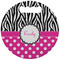 Zebra Print & Polka Dots Stadium Cushion